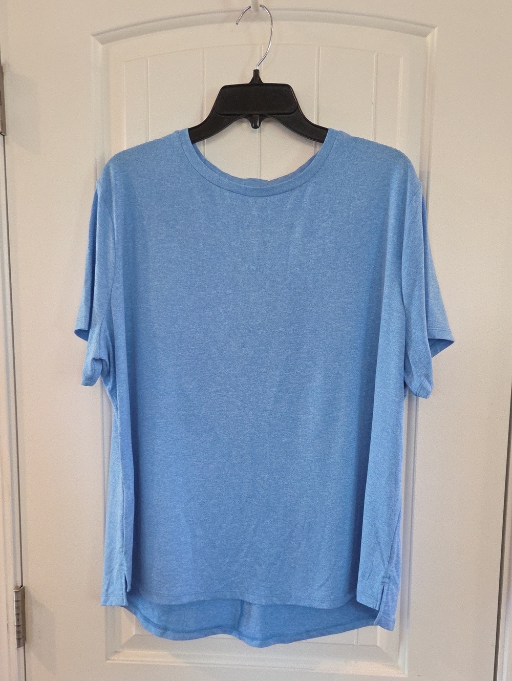 Women's Short Sleeve Crewneck Tee - Light Blue